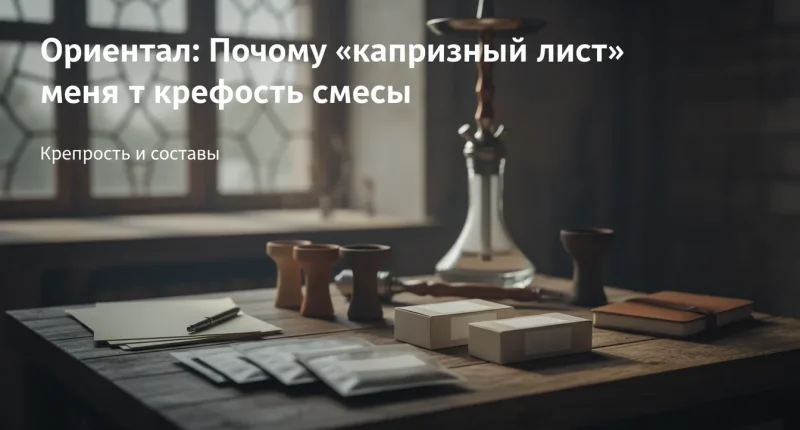Ориентал: Почему «капризный лист» меняет крепость смесей