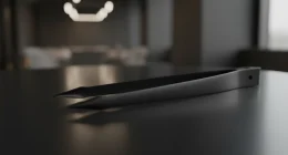 Стильные минималистичные щипцы для кальяна Blade Hookah на темной поверхности, подчеркивающие их уникальный дизайн.