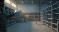 Человек сканирует код маркировки на упаковке табачной продукции в магазине или на складе