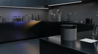 Стилизованное изображение контейнера с кальянным табаком в лабораторной обстановке, символизирующее производство и иннов