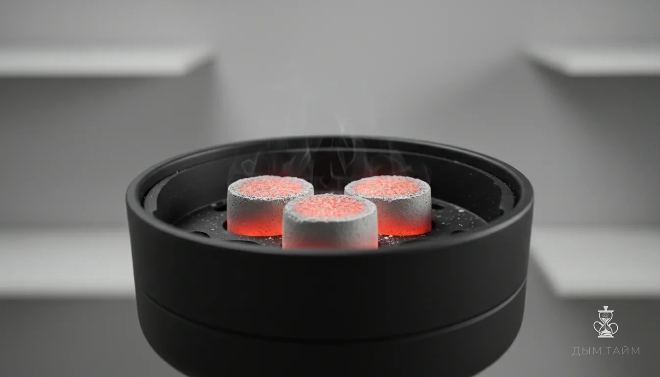 Равномерно горящие угли внутри Kaloud Lotus I+3, обеспечивающие длительную сессию.