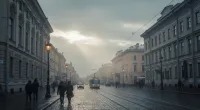 Вид на улицу Санкт-Петербурга с легкой дымкой, символизирующей изменения в индустрии вейпов.