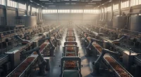 Современная фабрика по производству табака для кальяна с автоматизированными линиями и оборудованием.