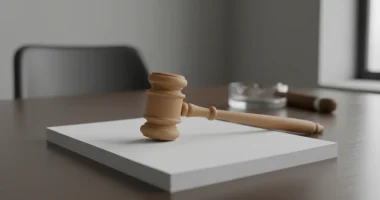 Судебные документы и кальянная продукция, символизирующие правовое регулирование табачной индустрии в США.