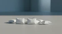 Бестабачные никотиновые паучи на минималистичном фоне.