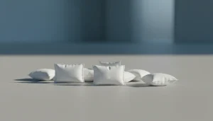 Бестабачные никотиновые паучи на минималистичном фоне.