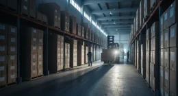 Склад табачной продукции в Казахстане с коробками для маркировки