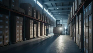 Склад табачной продукции в Казахстане с коробками для маркировки